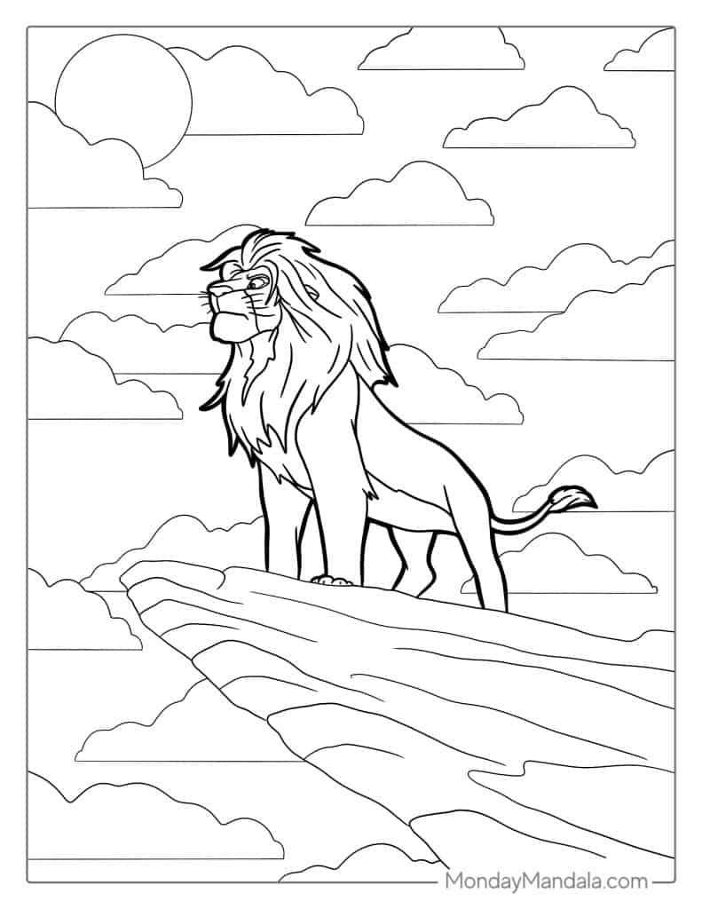 Free Printable The Lion King Coloring Pages Lion Coloring 60 OFF