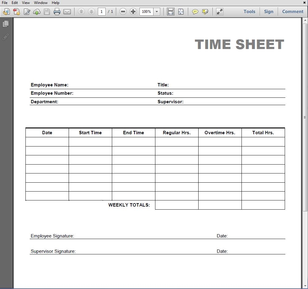 Free Printable Time Card Template Printable Templates