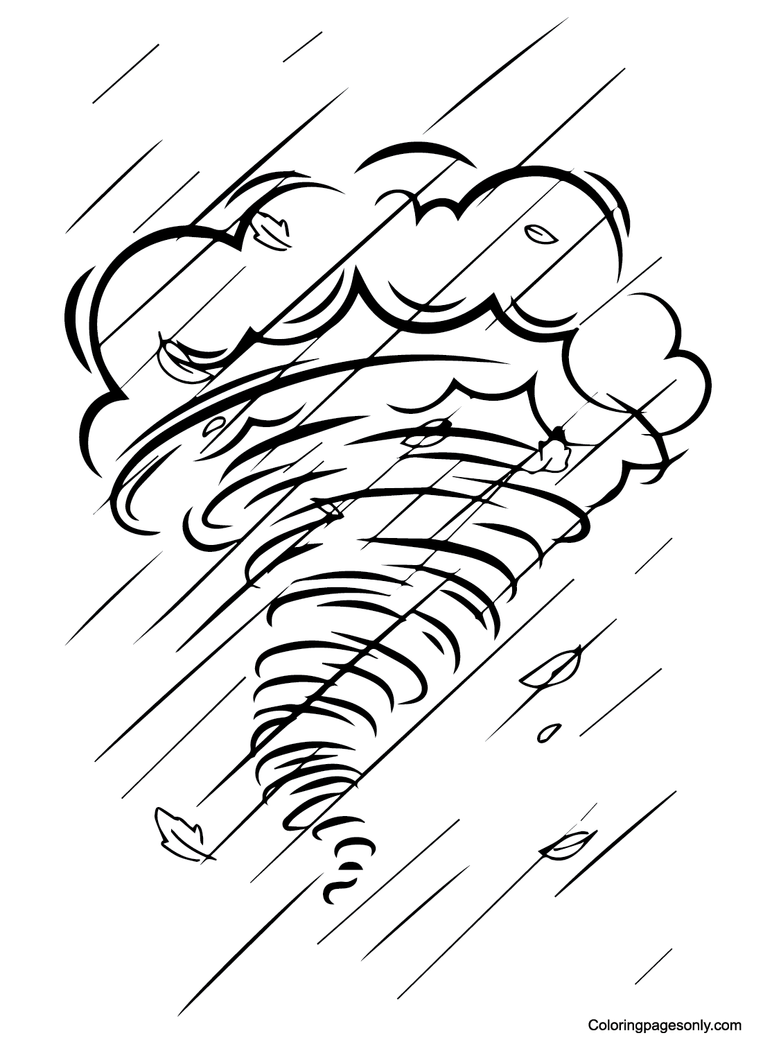 Free Printable Tornado Coloring Page Free Printable Coloring Pages
