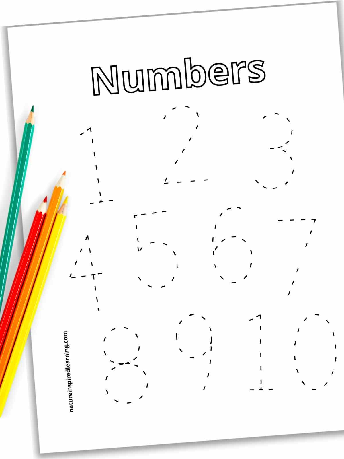 writing numbers 1 10 worksheets