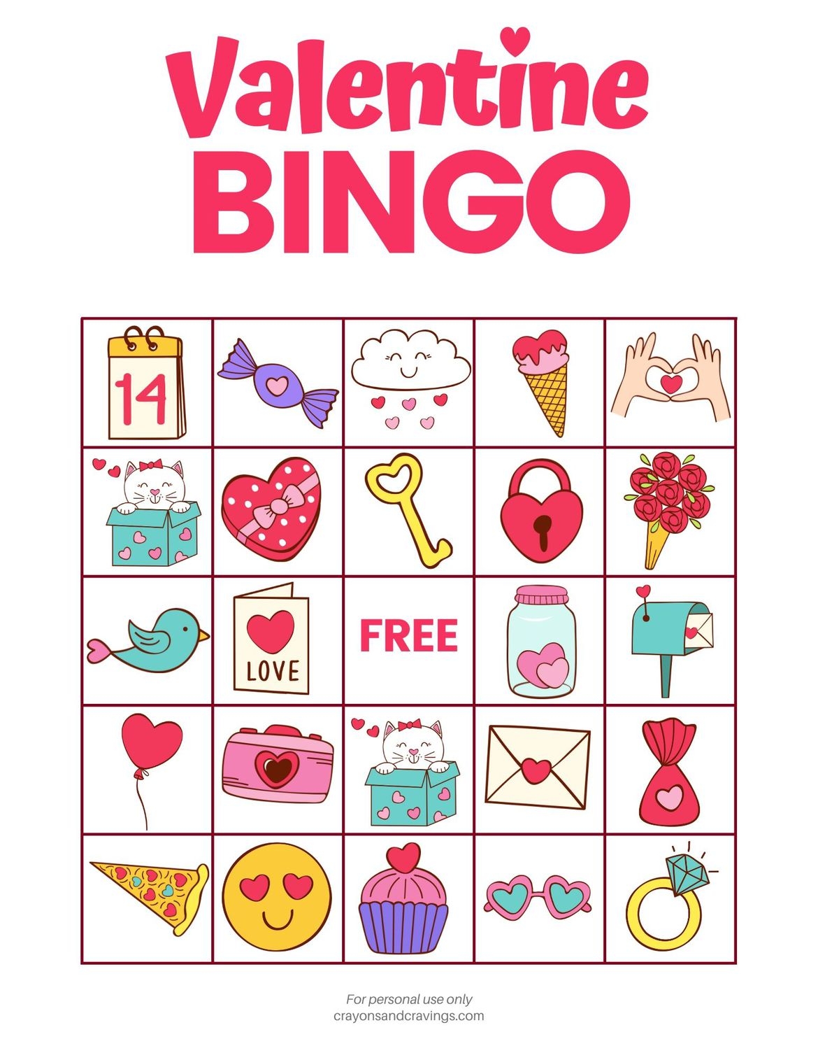free printable children's bingo games