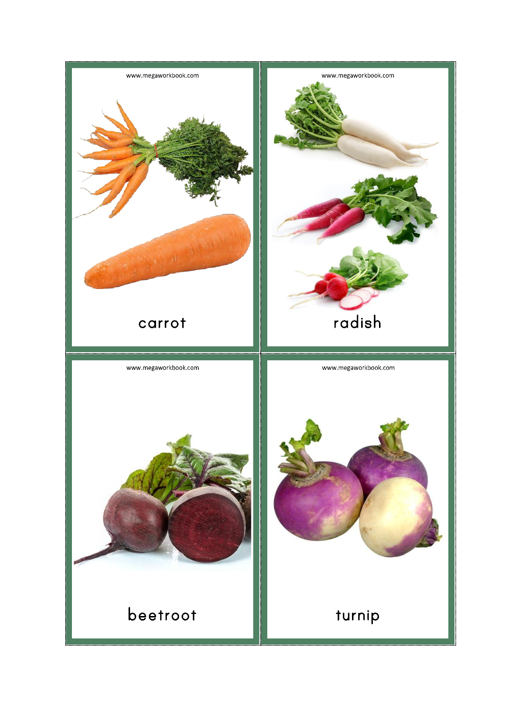 Free Printable Vegetable Flashcards Free Templates Printable