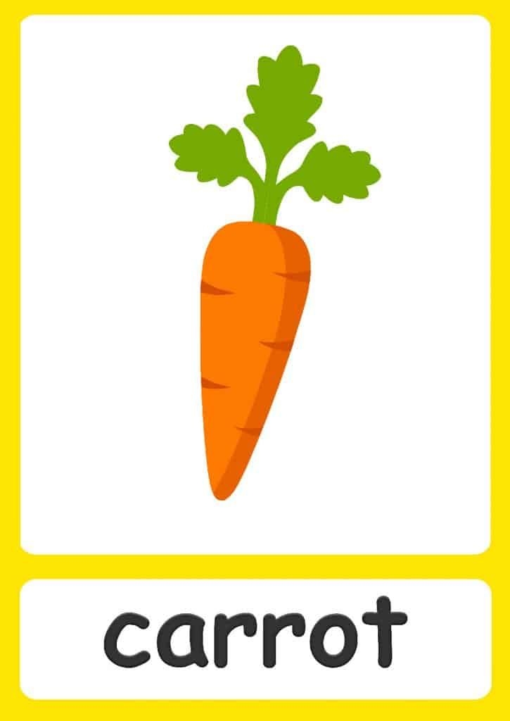 Free Printable Vegetables Flashcards For Kindergarten Printable Online