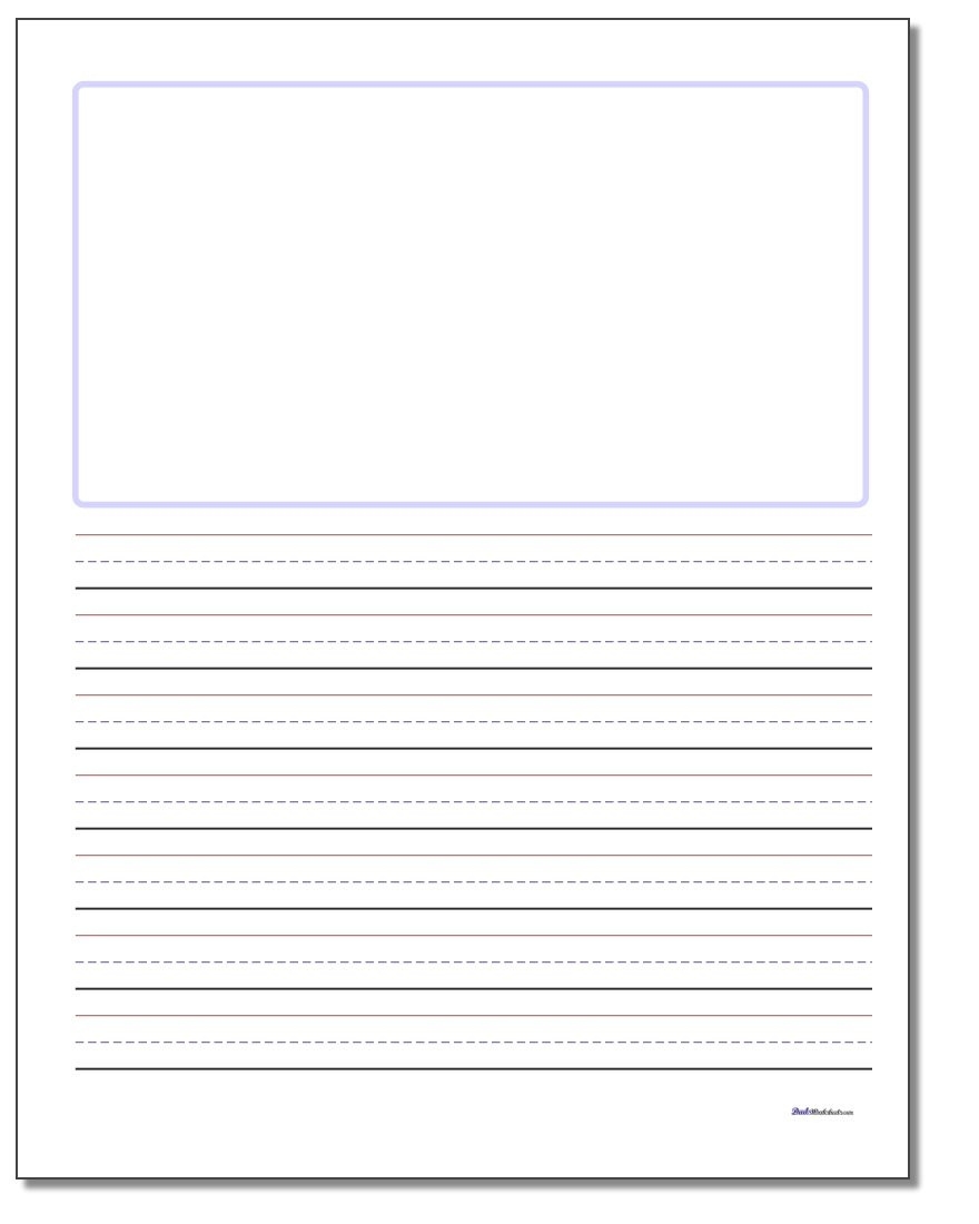 Free Printable Writing Paper With Picture Box Get What You Need For Free