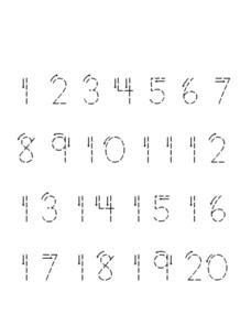 printing numbers worksheets
