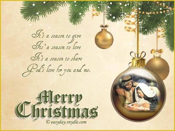 Free Religious Christmas Card Templates Of Free Merry Christmas Cards 