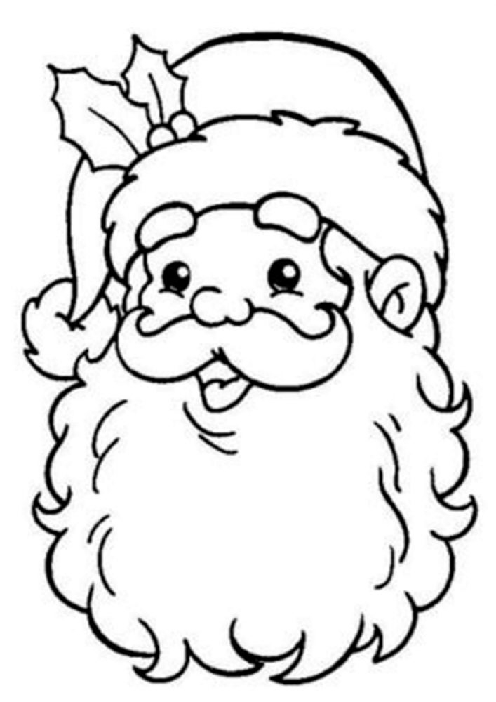 printable santa pictures to colour