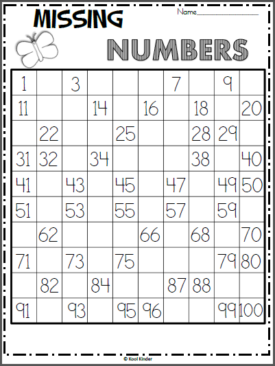 Free Spring 100s Chart Missing Numbers Worksheet Made By Teachers 