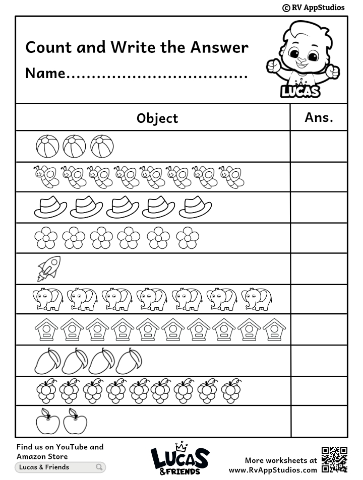 Free Spring Math Number Counting Worksheet 1 To 5 Free 