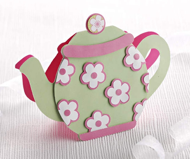 Free Teapot Card Template Gathered