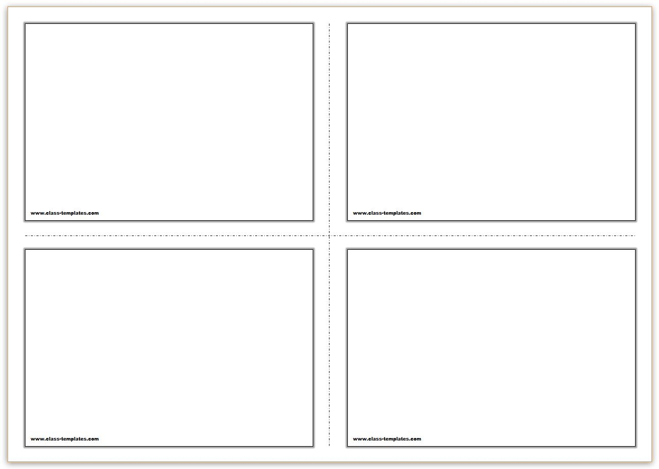 Free Template Flash Cards Free Templates Printable