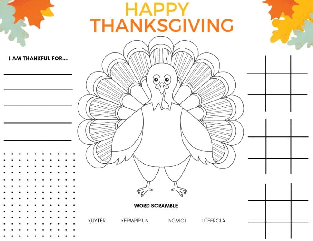 Free Thanksgiving Activity Printables Homemade Heather Worksheets 