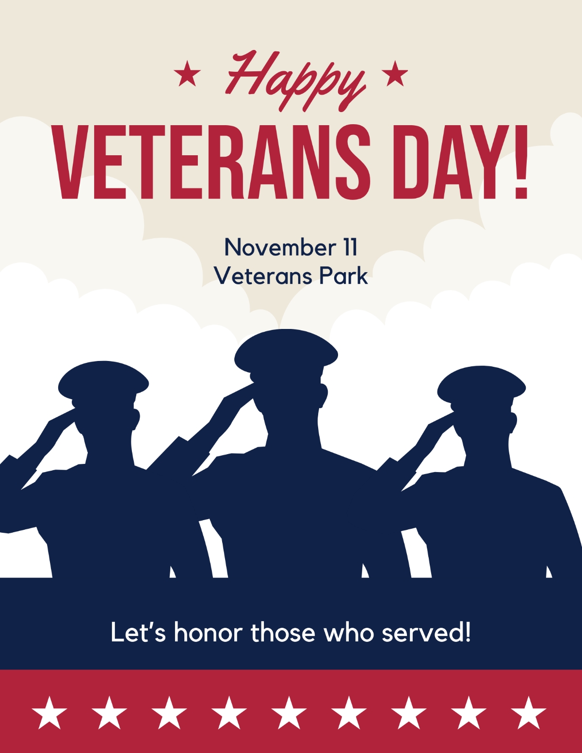 Free Veterans Day Templates To Edit Online