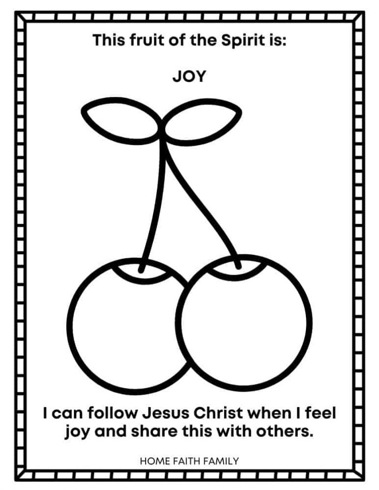 Fruit Of The Spirit For Kids 35 Free Coloring Pages Home Faith Family