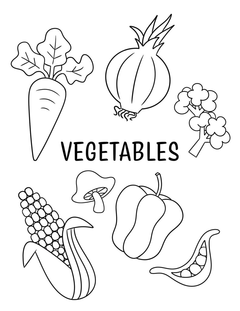 free printable pictures of fruits and vegetables pdf