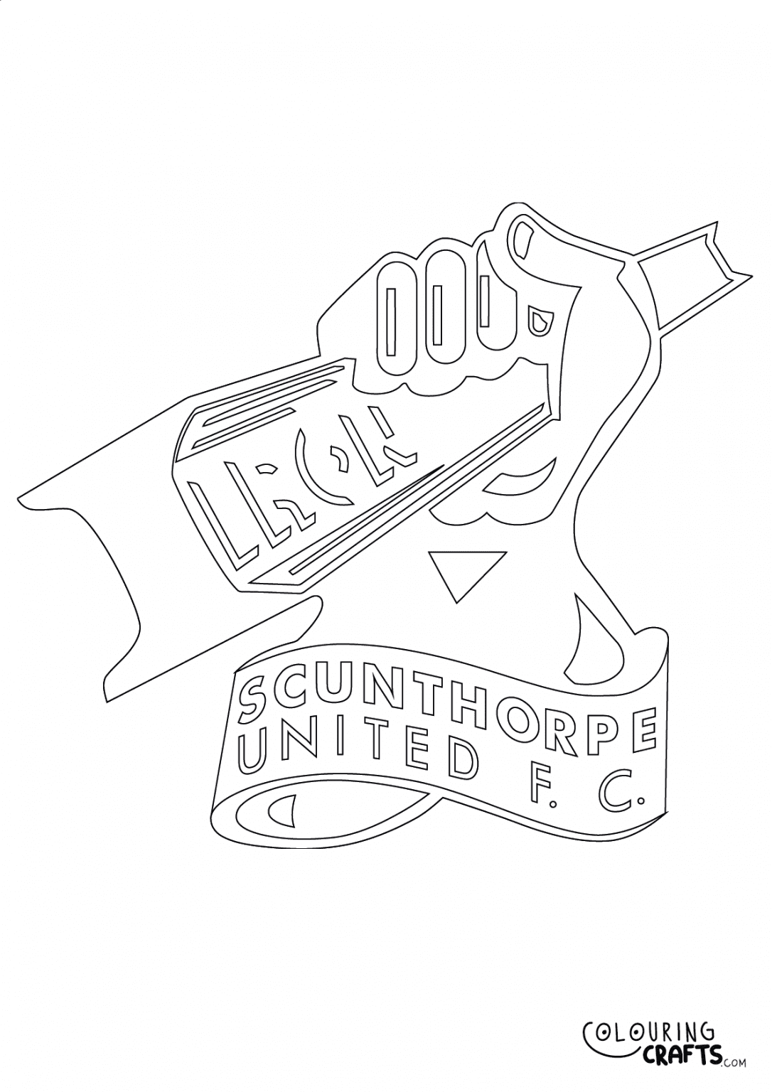 Fulham Badge Printable Colouring Page Colouring Crafts