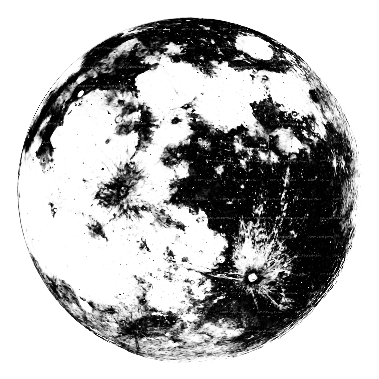 printable pictures of the moon