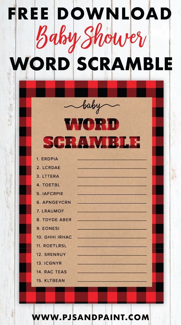 Fun And Free Printable Buffalo Plaid Baby Shower Games