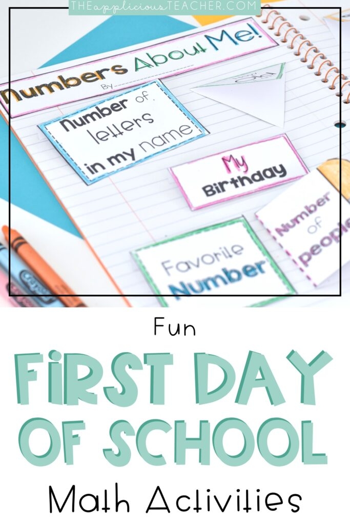Fun First Day Of School Math Activities The Applicious Teacher