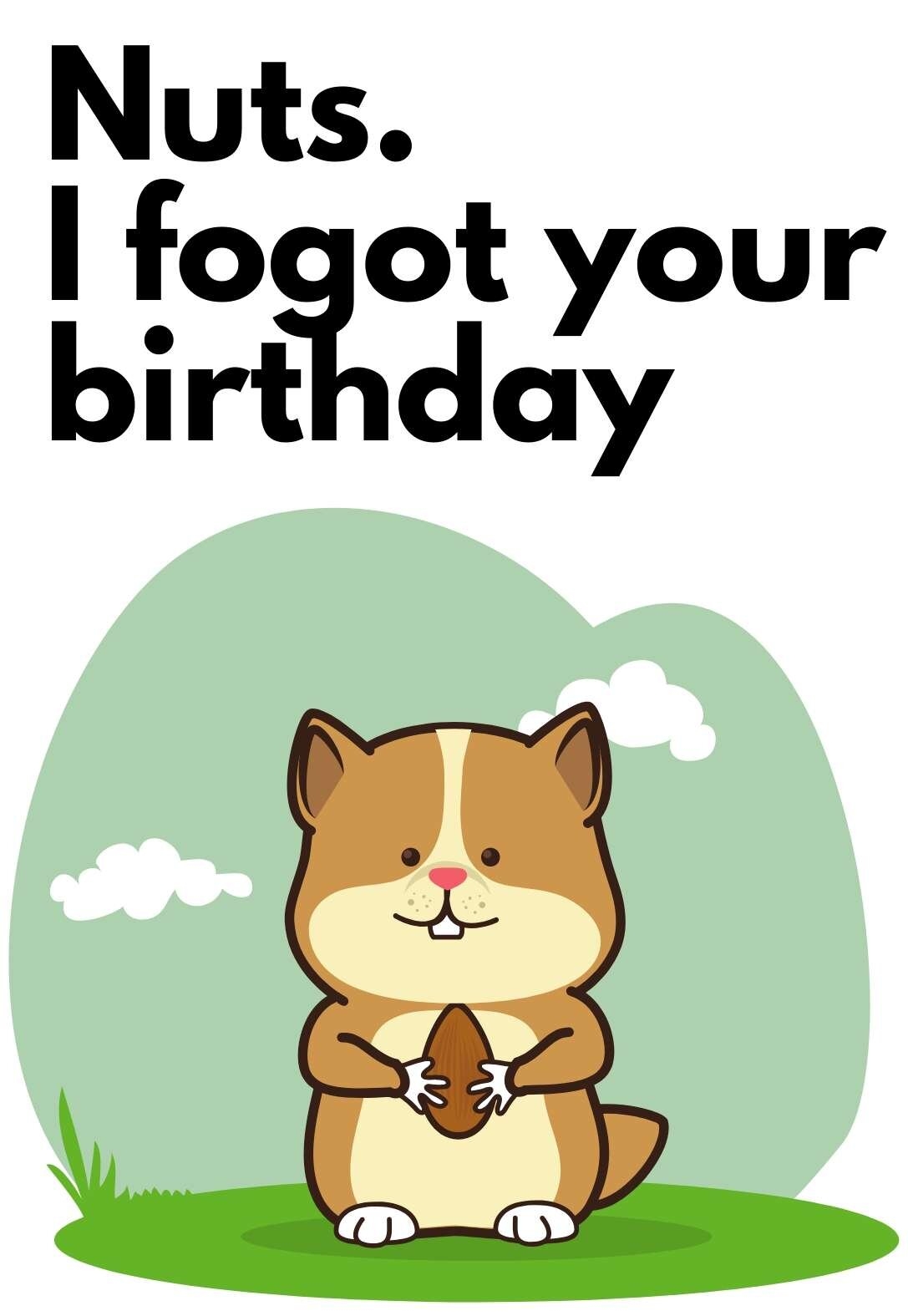 printable funny birthday card template