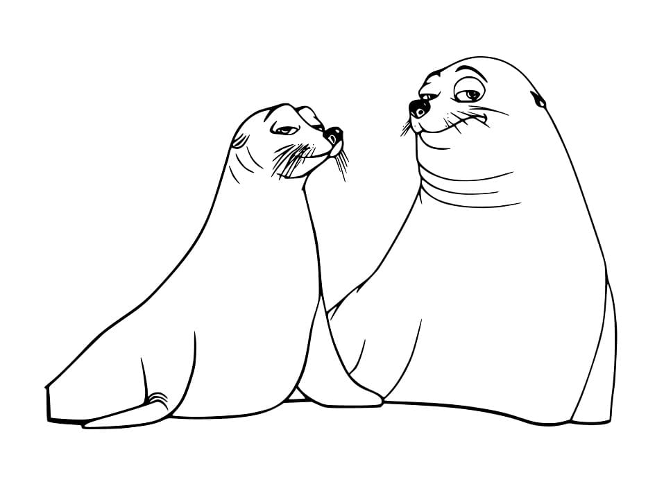 Funny Sea Lions Coloring Play Free Coloring Game Online