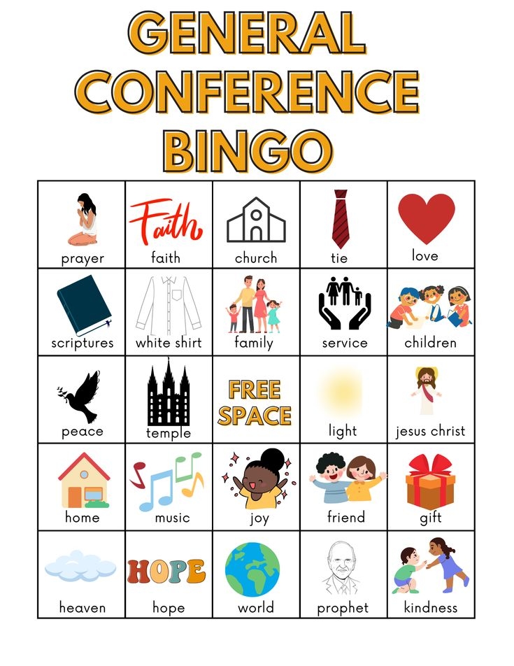 General Conference Bingo Free Printable 2024 General Conference 