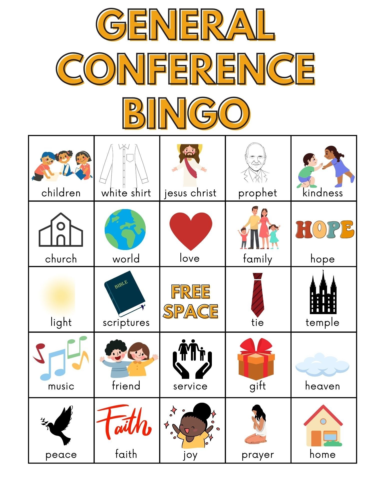 General Conference Bingo Free Printable 2024 Lola Lambchops General