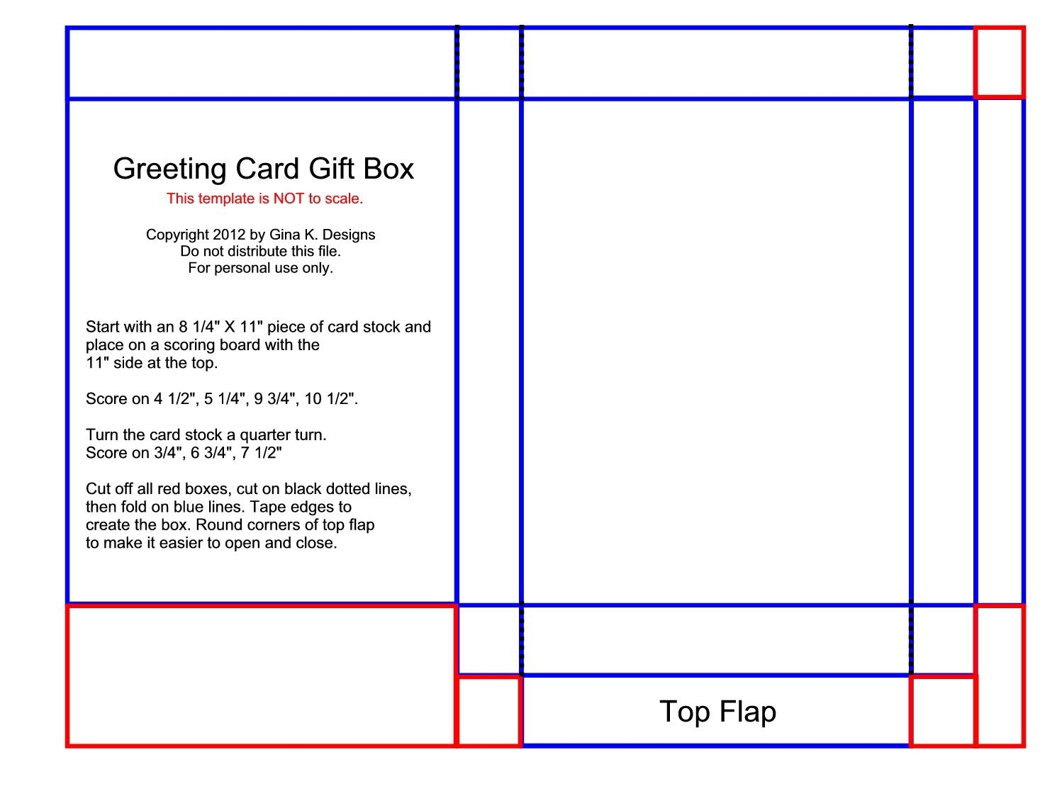 Gift Card Box Template Printable Printable Templates