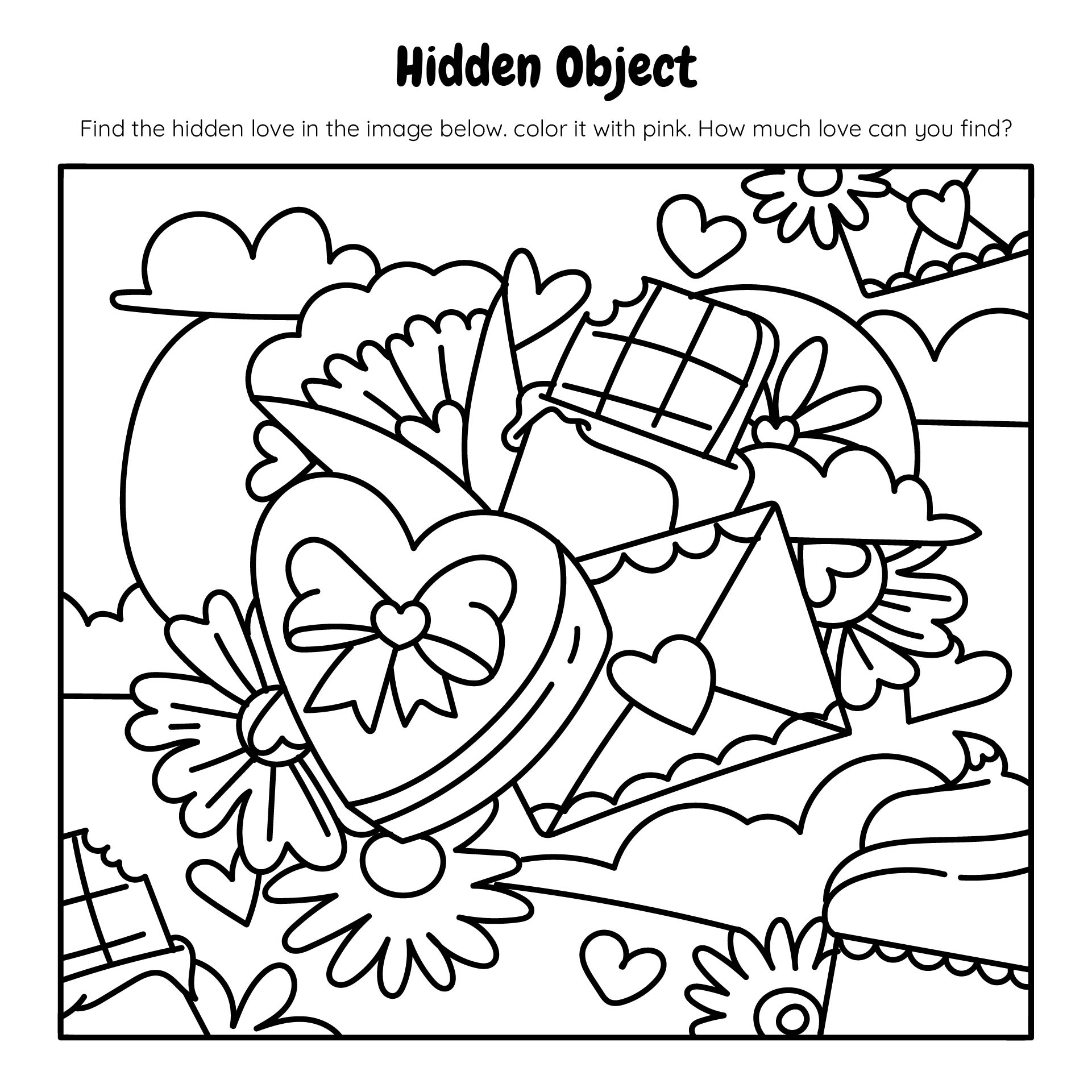 valentine's day hidden picture puzzle printable