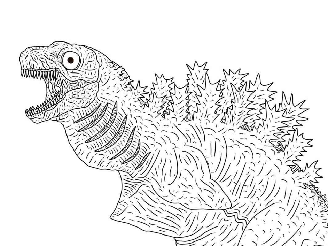 Godzilla Coloring Pages Printable Free Printable Templates