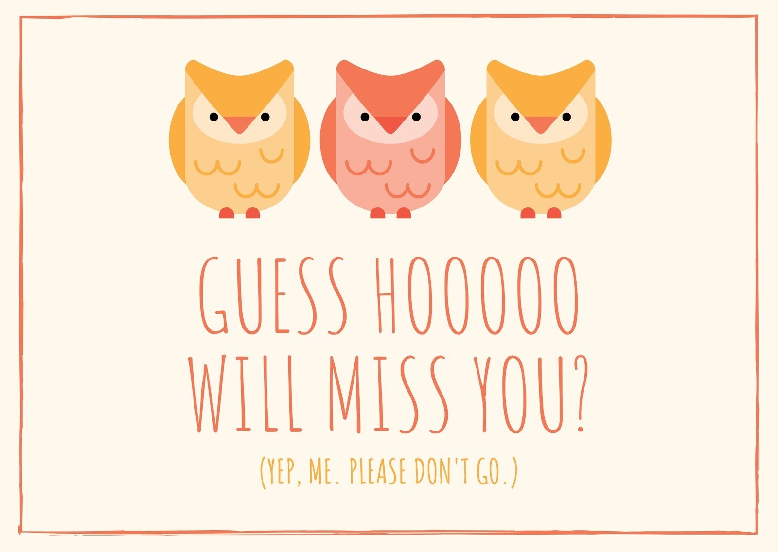 Goodbye Card Template Sarseh