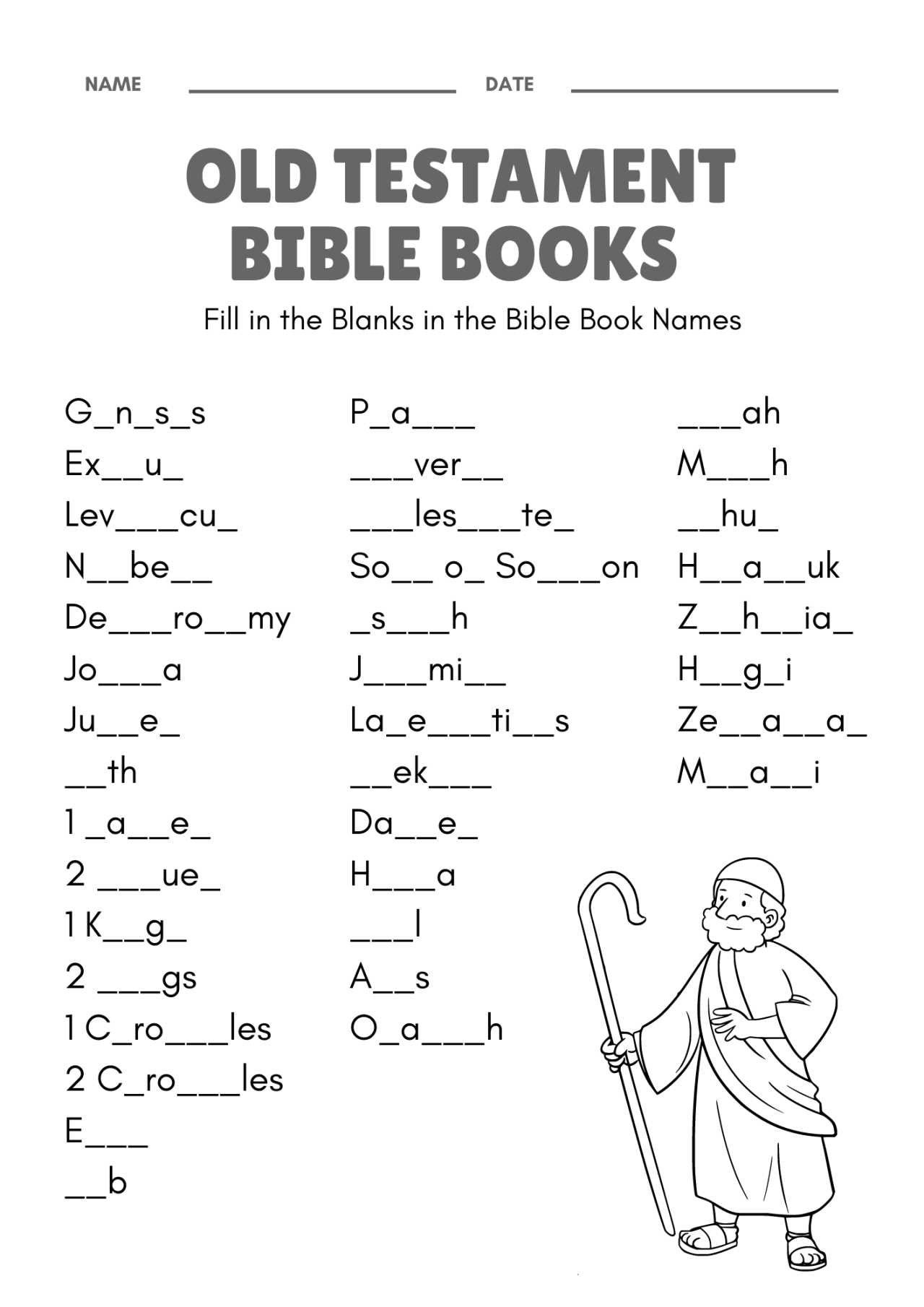 Great Printable Books Of The Bible Activity Sheets Help My Kids Are
