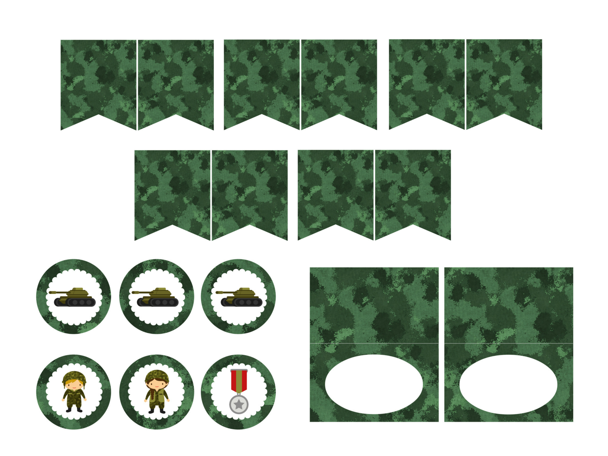 Green Camo Printable Magical Printable