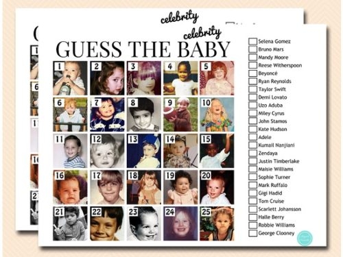 Guess The Celebrity Baby Game Magical Printable