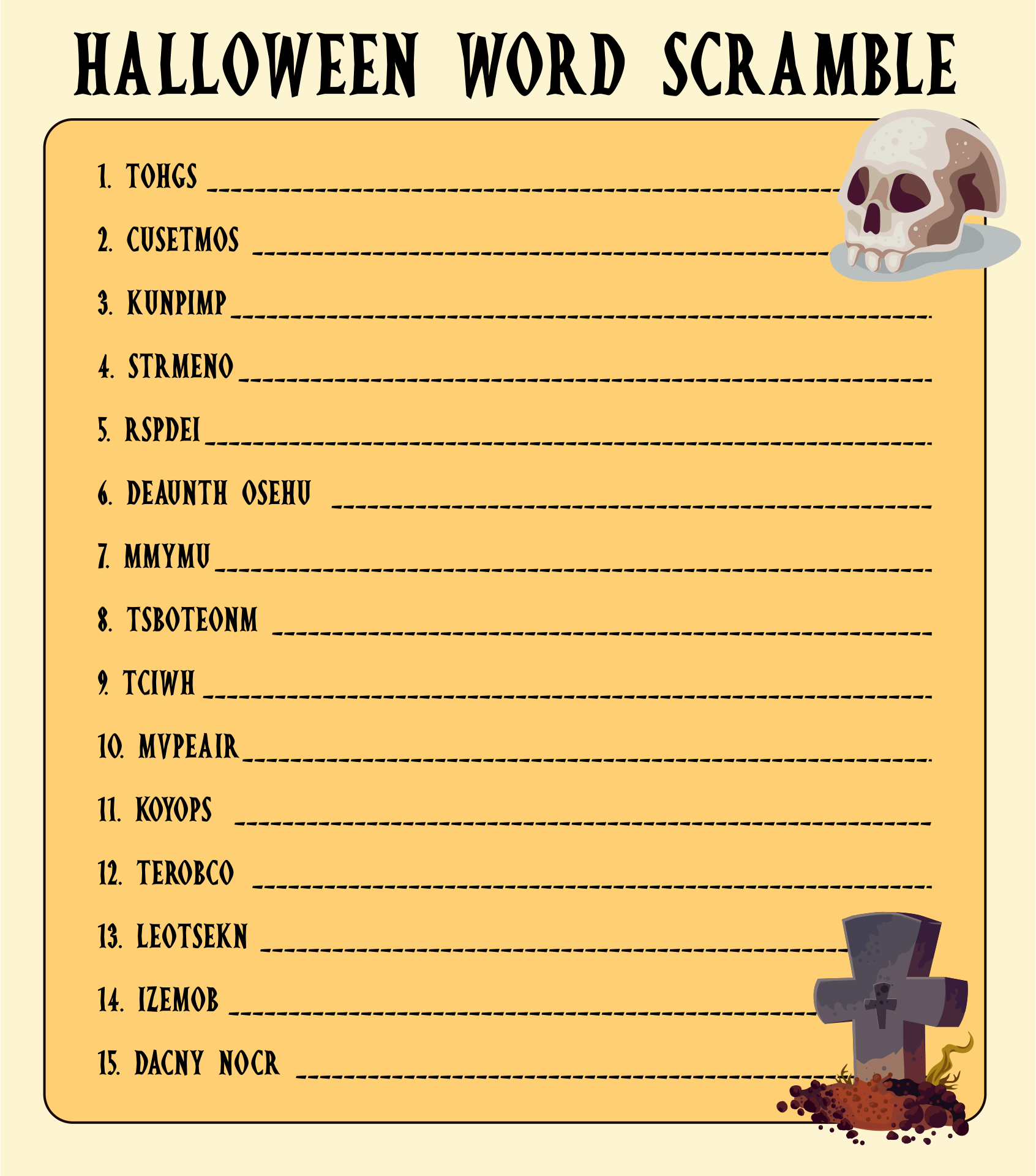 Halloween Activities For Adults 15 Free PDF Printables Printablee