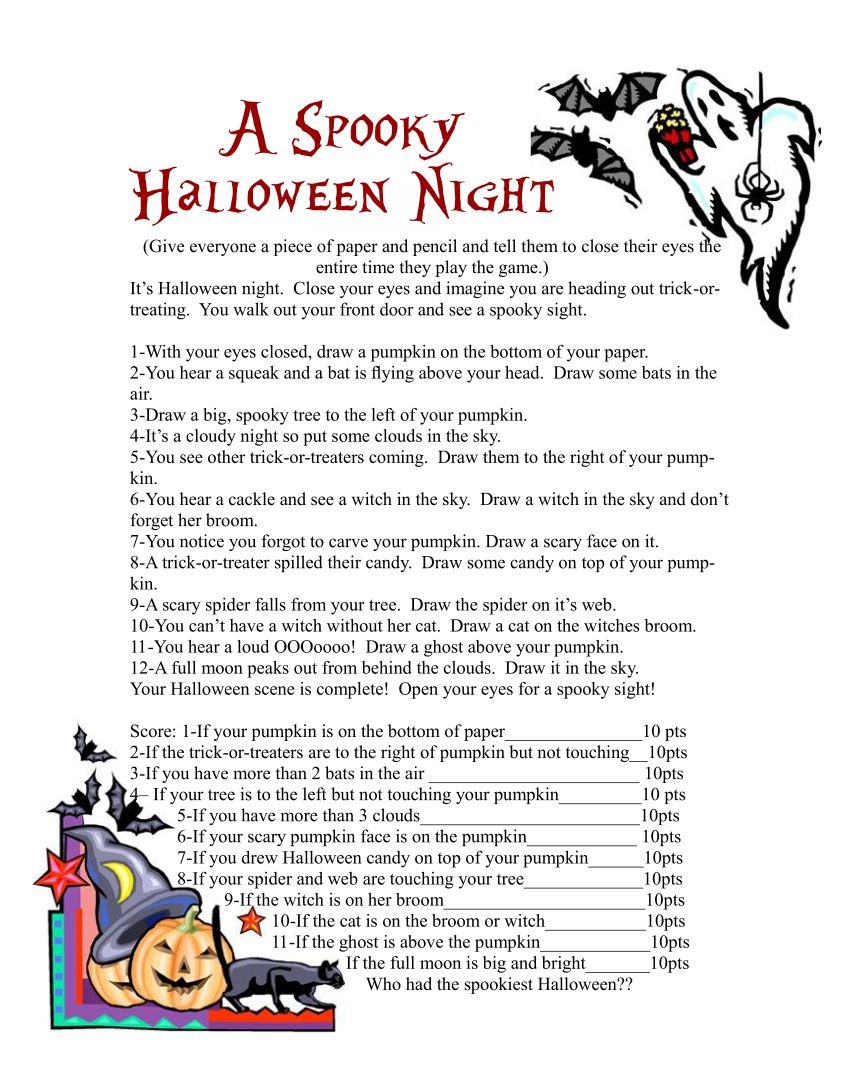 Halloween Games For Adults 15 Free PDF Printables Printablee