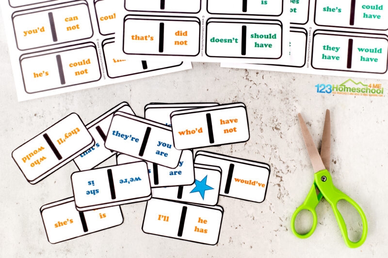 Hands On Contraction Activities And Free Printables
