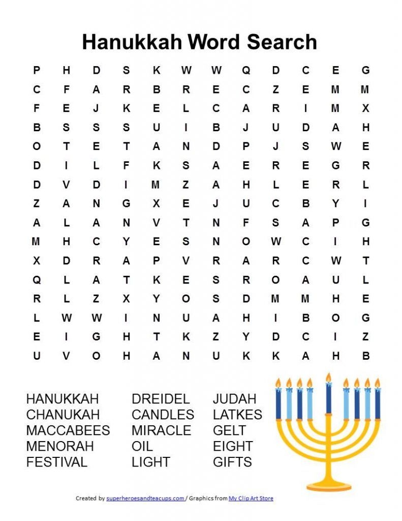 Hanukkah Worksheets For Kindergarten