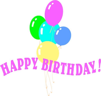 Happy Birthday Balloons Clip Art free Printable