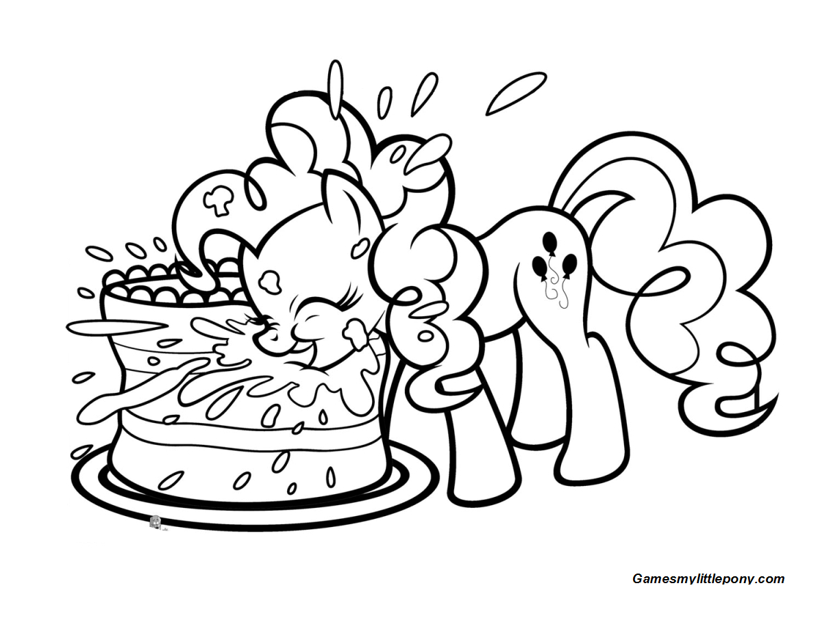 Happy Birthday My Little Pony Coloring Page My Little Pony Coloring Pages