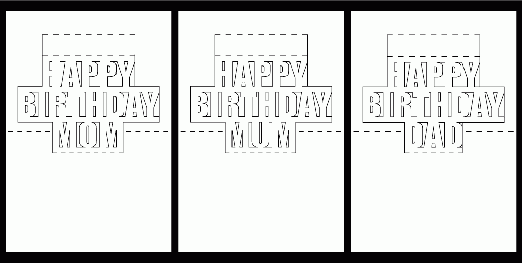 Happy Birthday Pop Up Birthday Card Template Printable Printable 