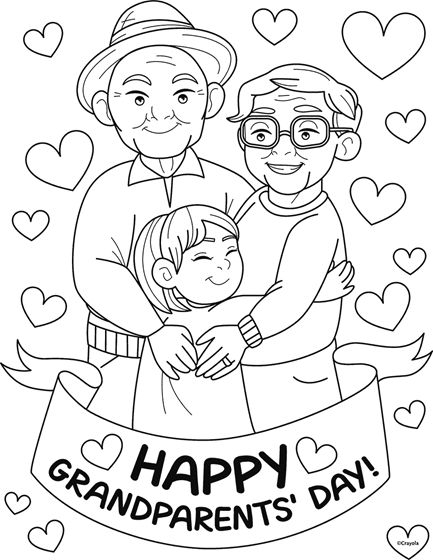 Happy Grandparents Day Coloring Page Happy Grandparents Day 