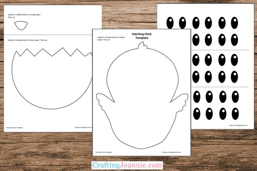 Hatching Chick Craft Free Template Crafting Jeannie
