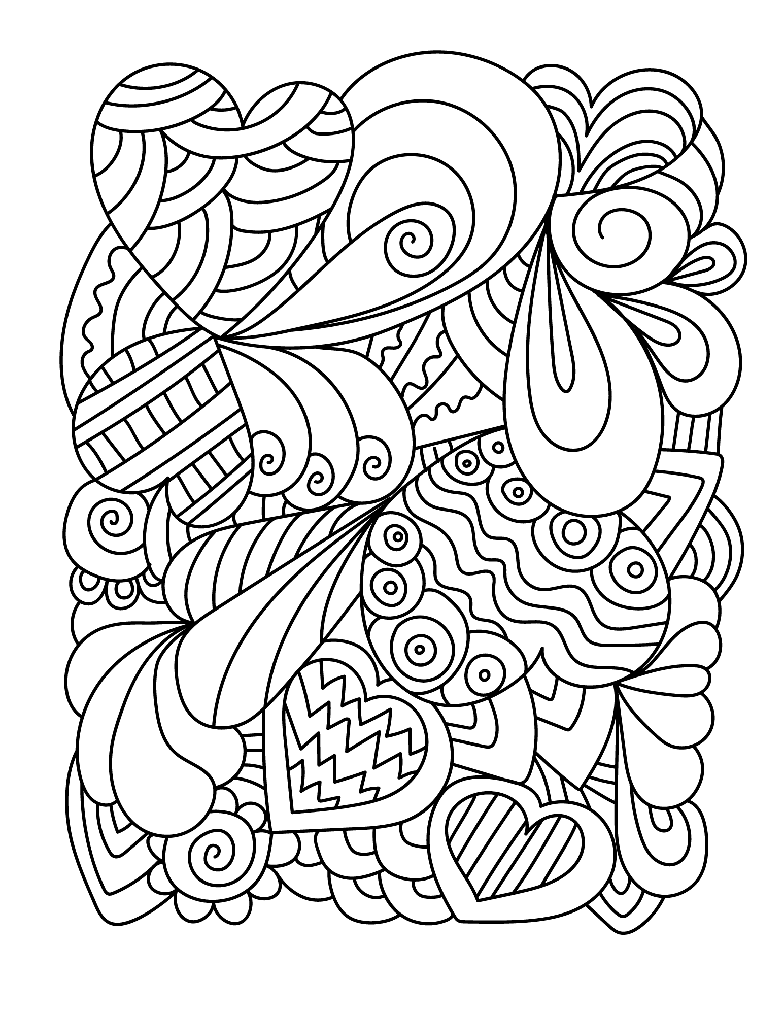 Heart Coloring Pages For Kids Printable