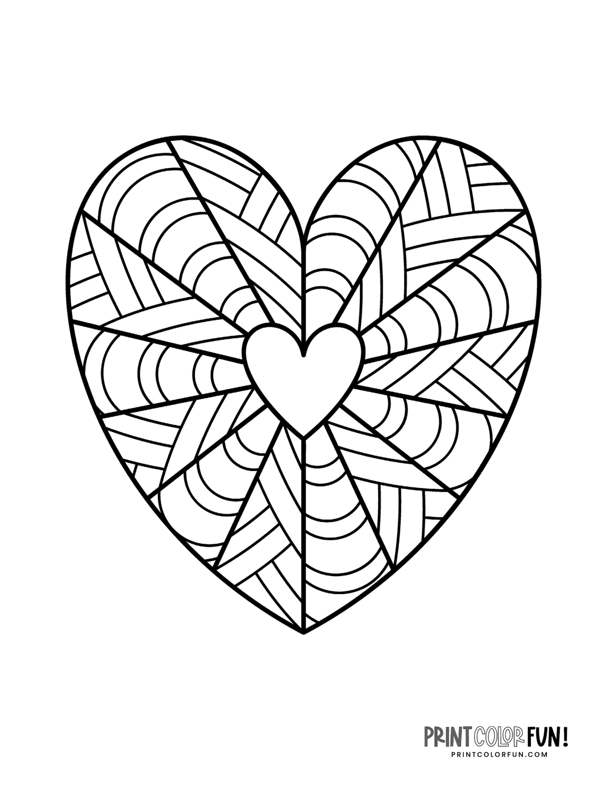 free printable heart pictures for kids