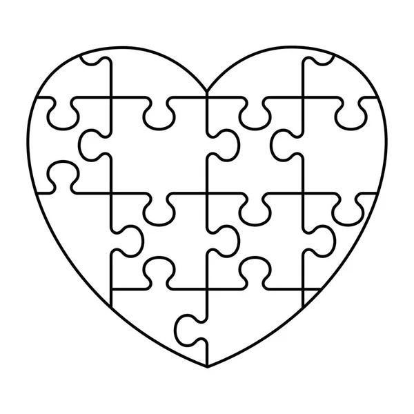 4 piece heart puzzle template