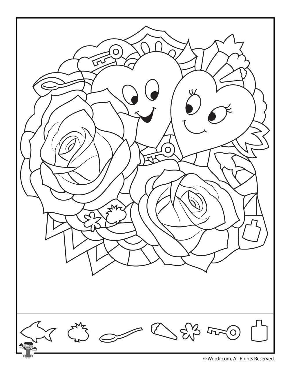 Hearts And Roses Find The Item Puzzle Woo Jr Kids Activities 