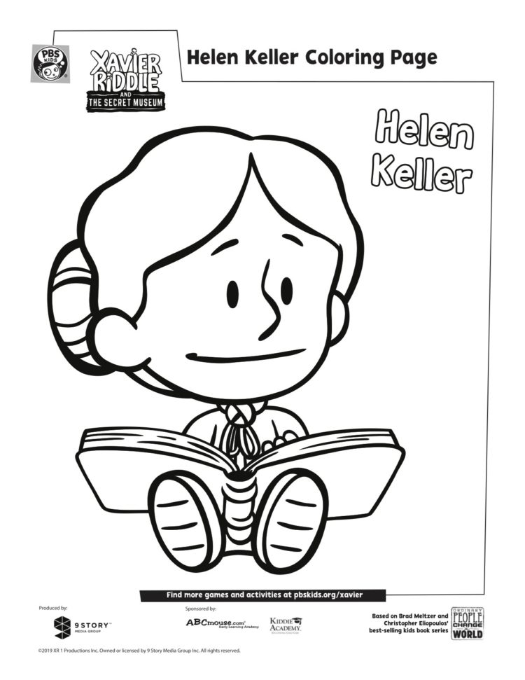 Helen Keller Coloring Page Kids Coloring PBS KIDS For Parents