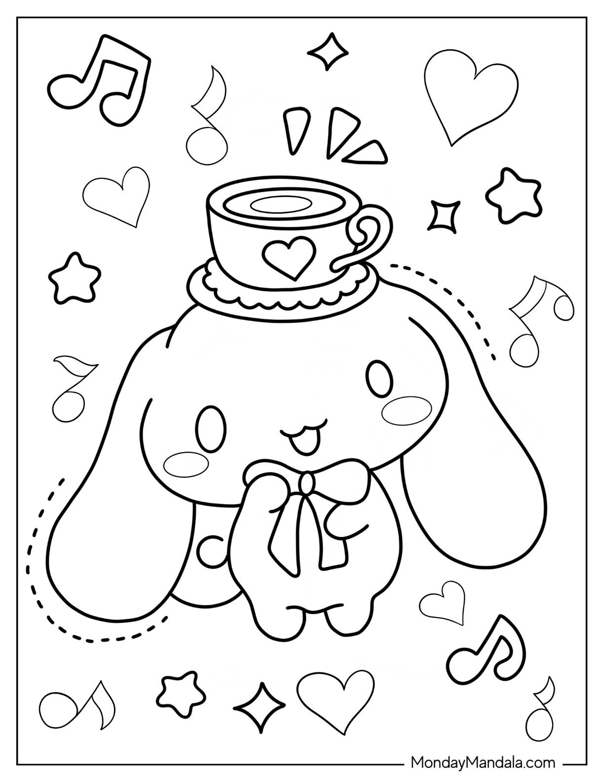 Hello Kitty Cinnamon Roll Coloring Page Free Printable Templates Porn 