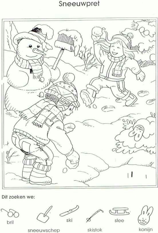 Hidden Pictures Printable Winter Hidden Pictures Printable